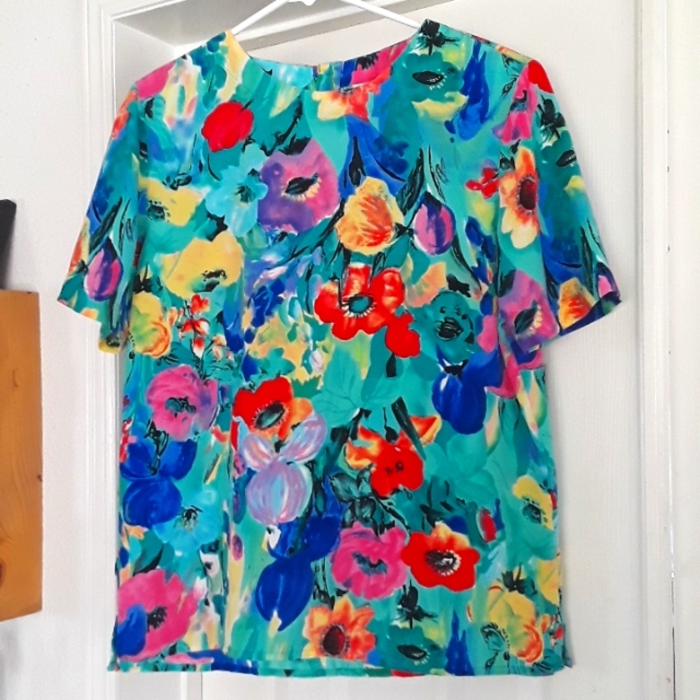 Alfred Dunner floral top size 10